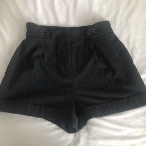 Forever21 High Waist Pinstripe Shorts